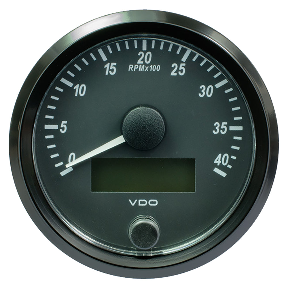 VDO SingleViu 80mm (3-1/8") Tachometer - 4,000 RPM - Deckhand Marine Supply
