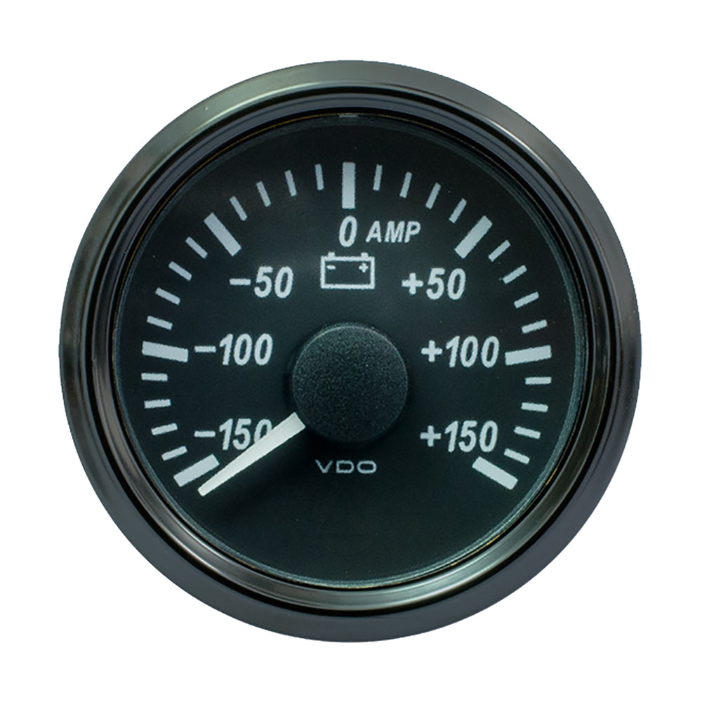 VDO SingleViu 52mm (2-1/16") Ammeter - 150 AMP - Deckhand Marine Supply