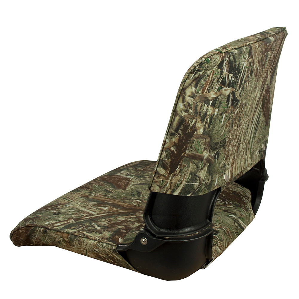 Springfield Skipper Premiun Folding Seat - Mossy Oak Duck Blind w/Black Shell - Deckhand Marine Supply