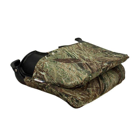 Springfield Skipper Premiun Folding Seat - Mossy Oak Duck Blind w/Black Shell - Deckhand Marine Supply