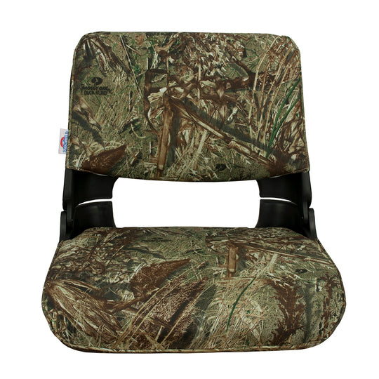 Springfield Skipper Premiun Folding Seat - Mossy Oak Duck Blind w/Black Shell - Deckhand Marine Supply