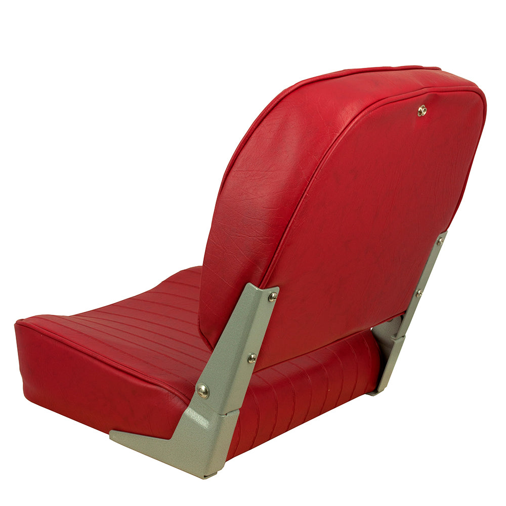 Springfield Economy Folding Seat - Red - Deckhand Marine Supply