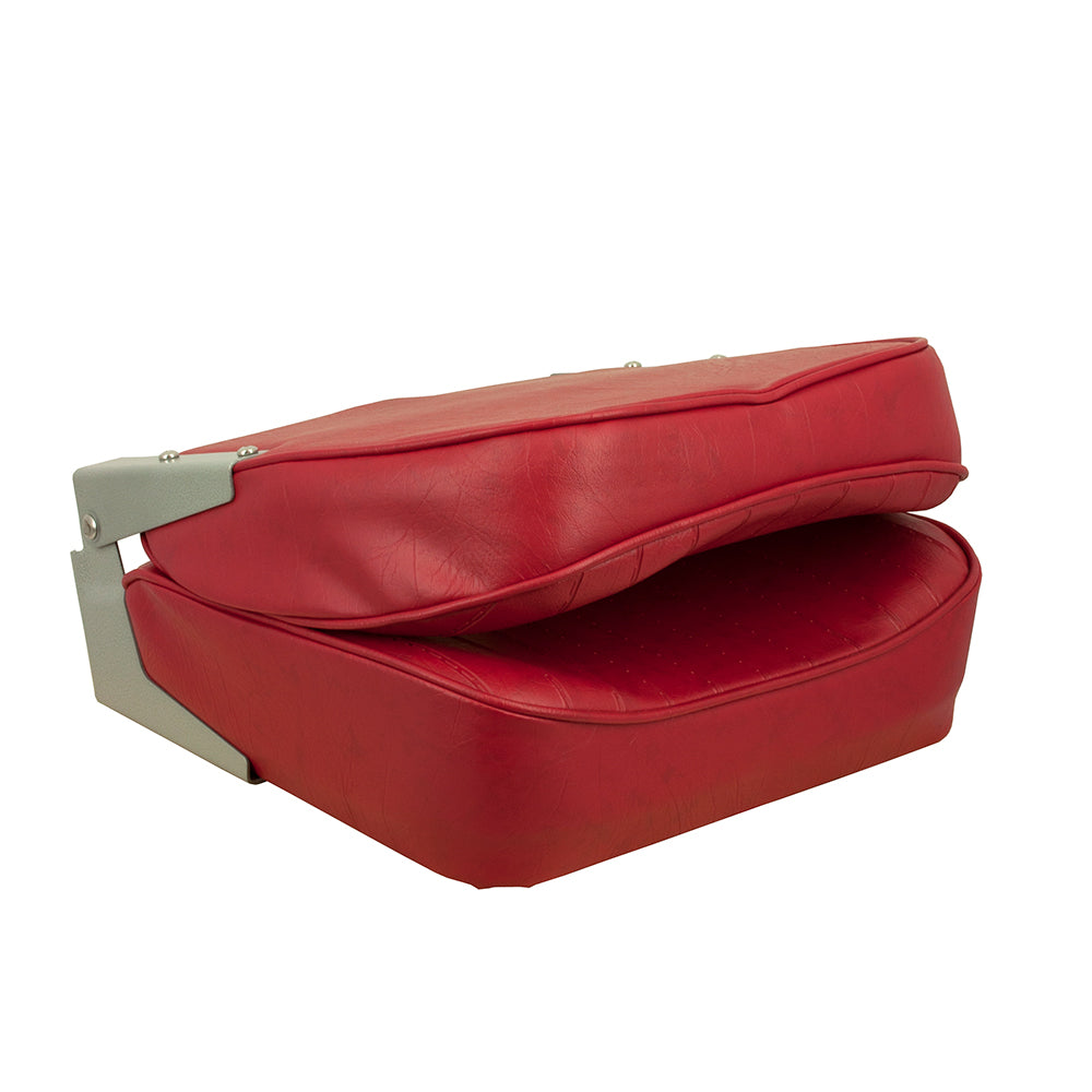Springfield Economy Folding Seat - Red - Deckhand Marine Supply