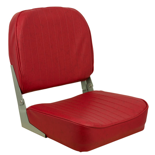 Springfield Economy Folding Seat - Red - Deckhand Marine Supply