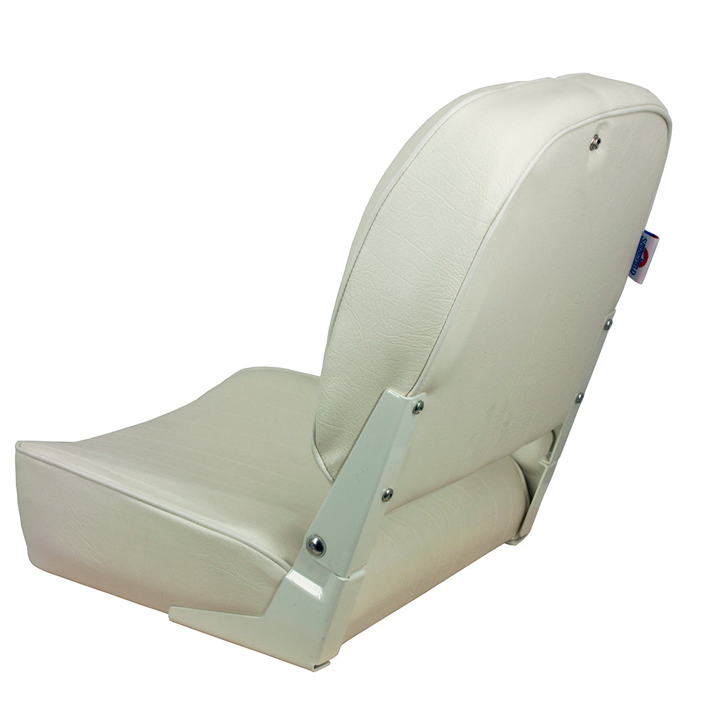 Springfield Economy Folding Seat - White - Deckhand Marine Supply
