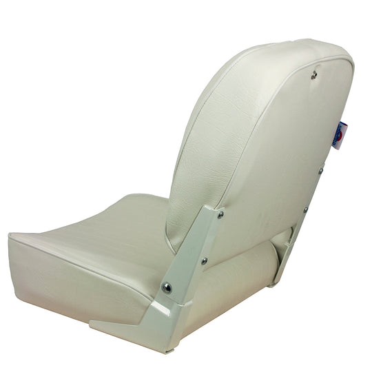 Springfield Economy Folding Seat - White - Deckhand Marine Supply