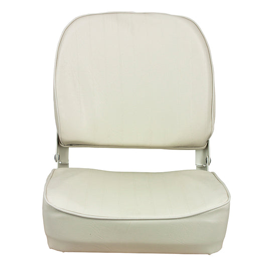 Springfield Economy Folding Seat - White - Deckhand Marine Supply