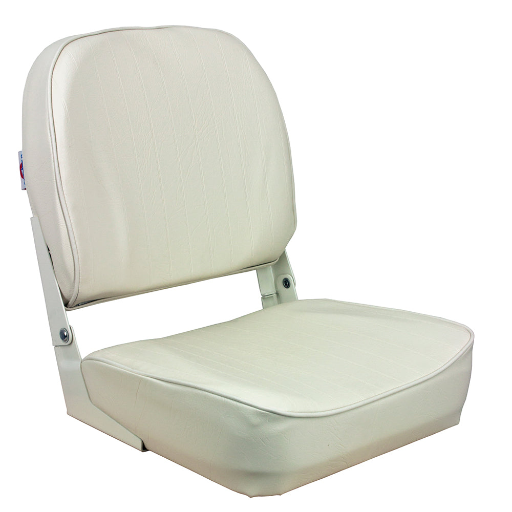 Springfield Economy Folding Seat - White - Deckhand Marine Supply