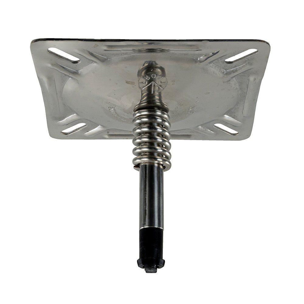 Springfield KingPin 7" x 7" Seat Mount w/Spring - Polished - Deckhand Marine Supply