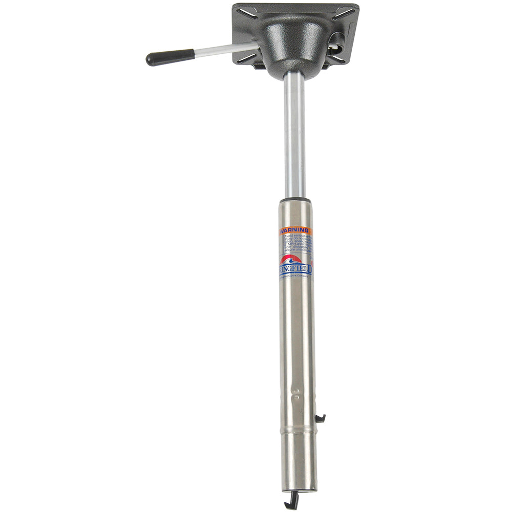 Springfield Spring-Lock Power-Rise Adjustable Sit-Down Post - Stainless Steel - Deckhand Marine Supply