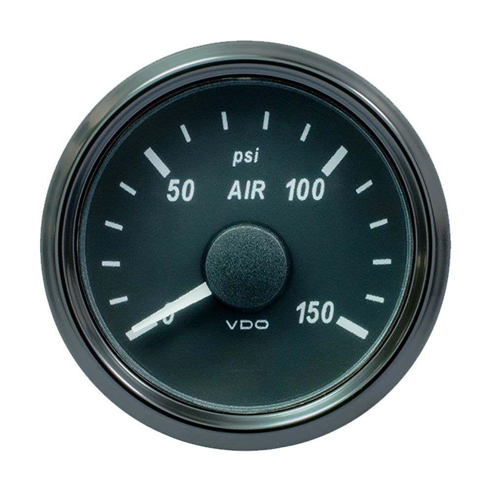 VDO SingleViu 52mm (2-1/16") Air Pressure Gauge - 150 PSI - 0-180 Ohm - Deckhand Marine Supply