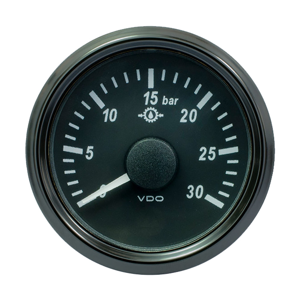 VDO SingleViu 52mm (2-1/16") Brake Pressure Gauge - 30 Bar - 0-4.5V - Deckhand Marine Supply