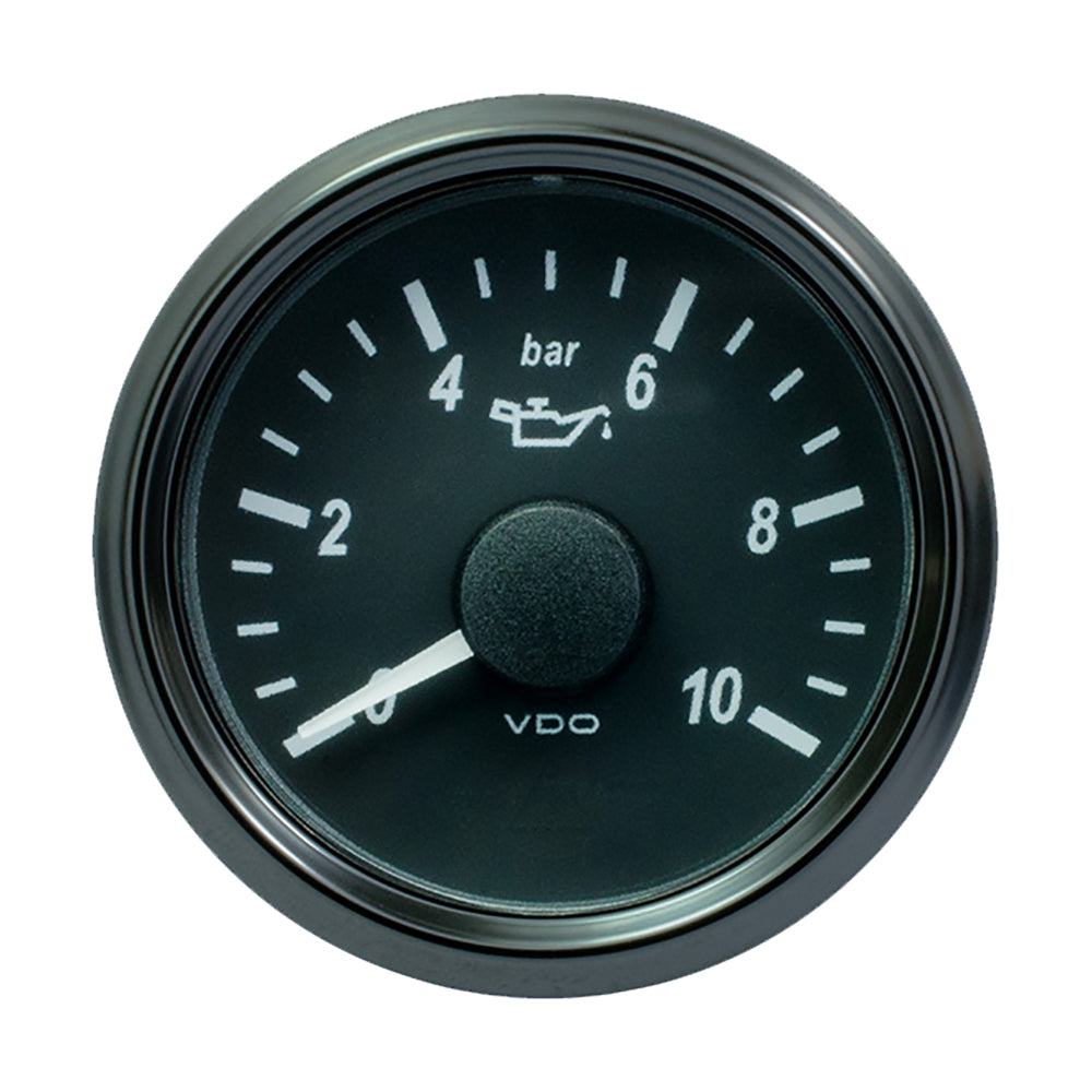 VDO SingleViu 52mm (2-1/16") Oil Pressure Gauge - 10 Bar - 0-180 Ohm - Deckhand Marine Supply