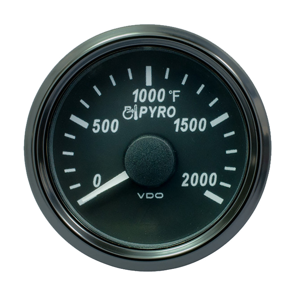VDO SingleViu 52mm (2-1/16") Exhaust Gas Temp. Gauge - 2000F - Deckhand Marine Supply