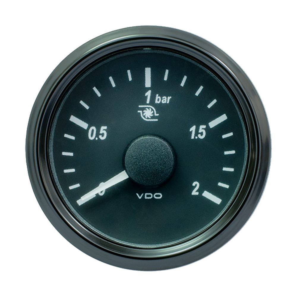 VDO SingleViu 52mm (2-1/16") Turbo Pressure Gauge - 60 PSI - 0-180 Ohm - Deckhand Marine Supply