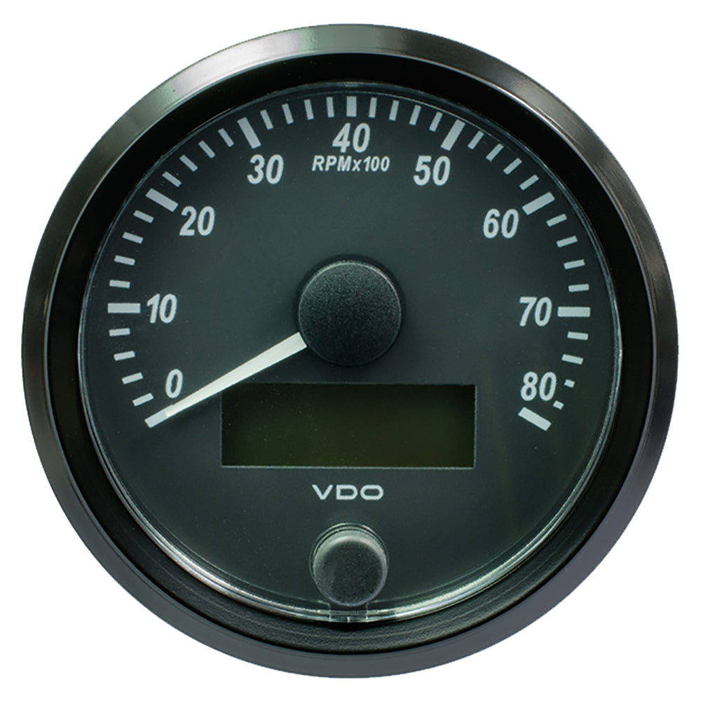 VDO SingleViu 80mm (3-1/8") Tachometer - 8000 RPM - Deckhand Marine Supply