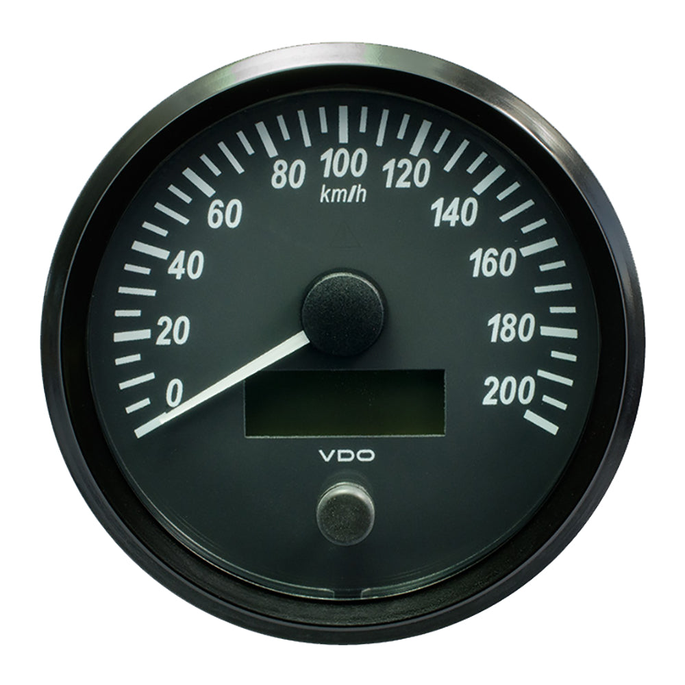 VDO SingleViu 100mm (4") Speedometer - 200 KM/H - Deckhand Marine Supply