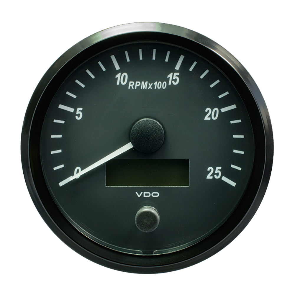VDO SingleViu 100mm (4") Tachometer - 2500 RPM - Deckhand Marine Supply