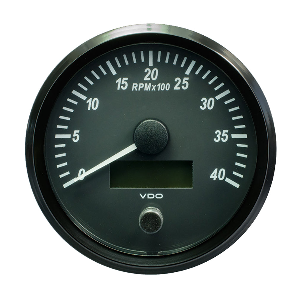 VDO SingleViu 100mm (4") Tachometer - 4000 RPM - Deckhand Marine Supply