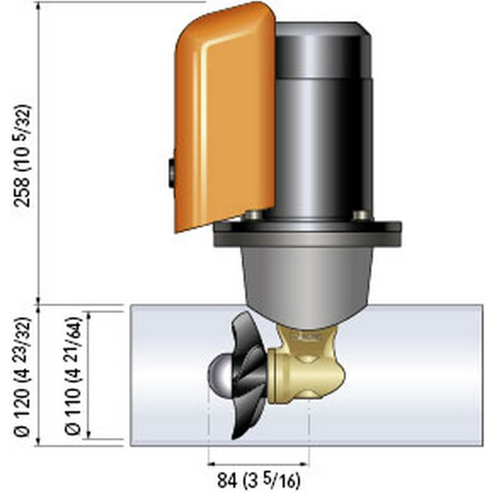 Quick Bow Thruster BTQ 110-25 25KGF - 12V - D110 - 1.3kW - Deckhand Marine Supply