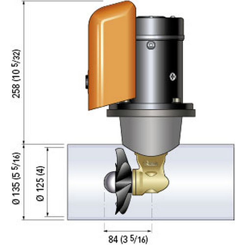 Quick Bow Thruster BTQ 125-30 30KGF - 12V - D125 - 1.5kW - Deckhand Marine Supply