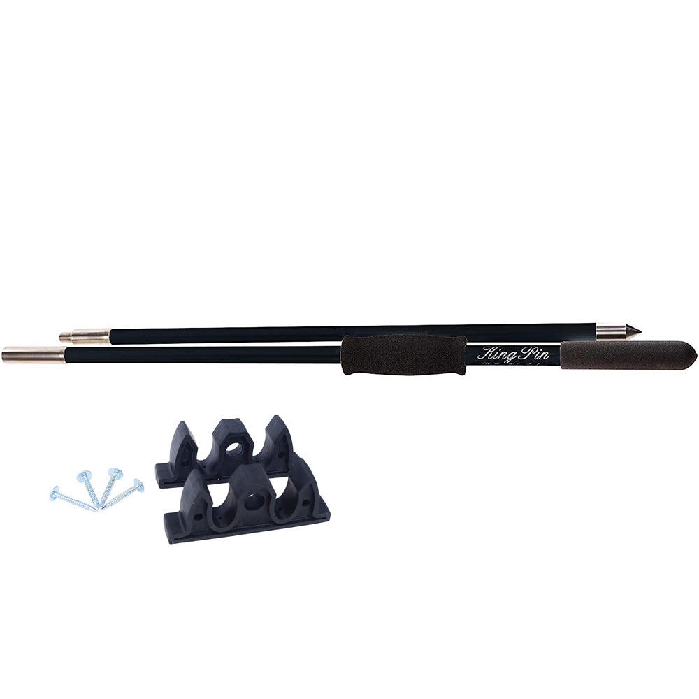 Panther 8 King Pin Anchor Pole - 2-Piece - Black - Deckhand Marine Supply