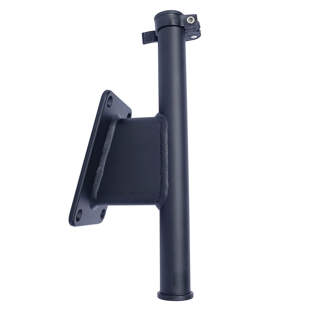 Panther 2.5" Set Back Transom Mount Bracket - Black - Powder Coat - Deckhand Marine Supply