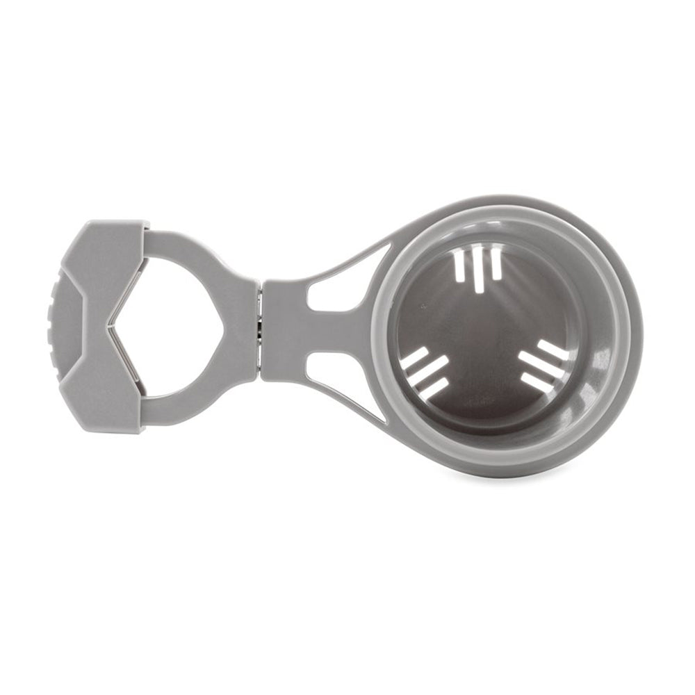 Camco Clamp-On Rail Mounted Cup Holder - Large for Up to 2" Rail - Grey - Deckhand Marine Supply