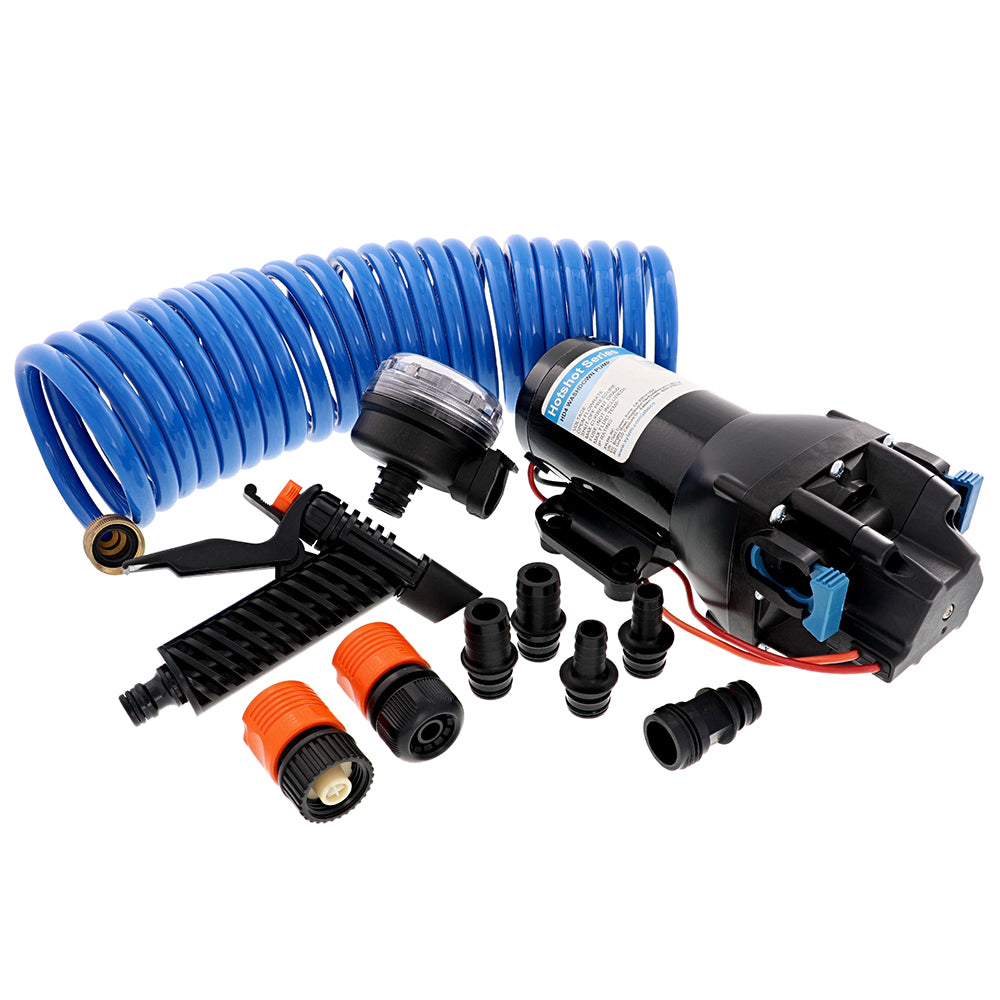 Jabsco HotShot HD4 Heavy Duty Washdown Pump w/25 HoseCoil - 12V - 4 GPM - 60 PSI - Deckhand Marine Supply