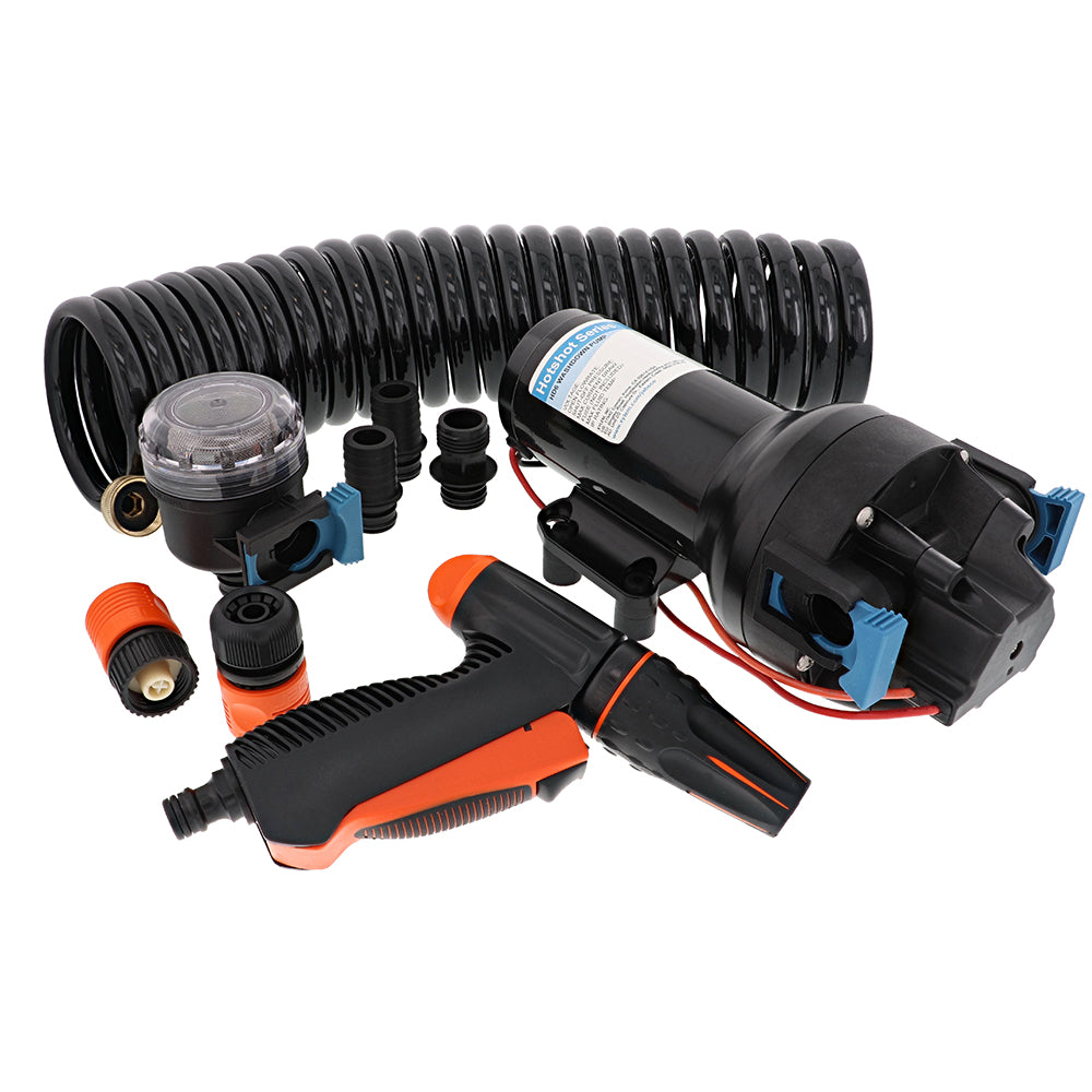 Jabsco HotShot HD6 Heavy Duty Washdown Pump w/25 HoseCoil - 12V - 6 GPM - 70 PSI - Deckhand Marine Supply