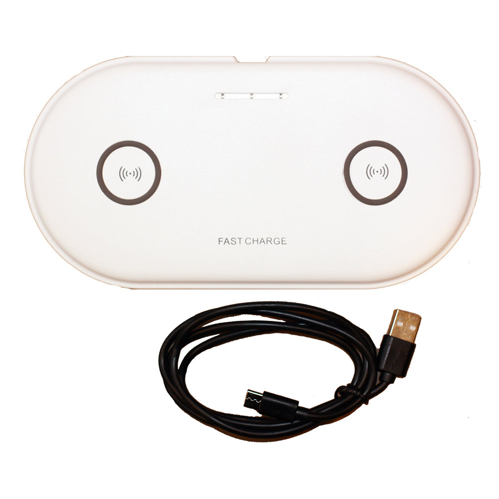 Lunasea Dual Qi Charge Pad - USB Powered (Power Supply Not Included) - Deckhand Marine Supply