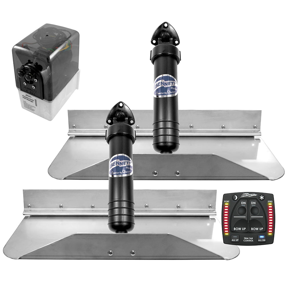 Bennett Marine 18x9 Hydraulic Trim Tab System w/One Box Indication - Deckhand Marine Supply