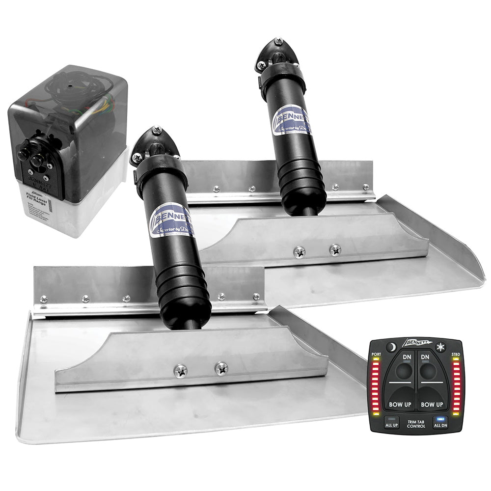 Bennett 12x12 Hydraulic Trim Tab System w/One Box Indication - Deckhand Marine Supply