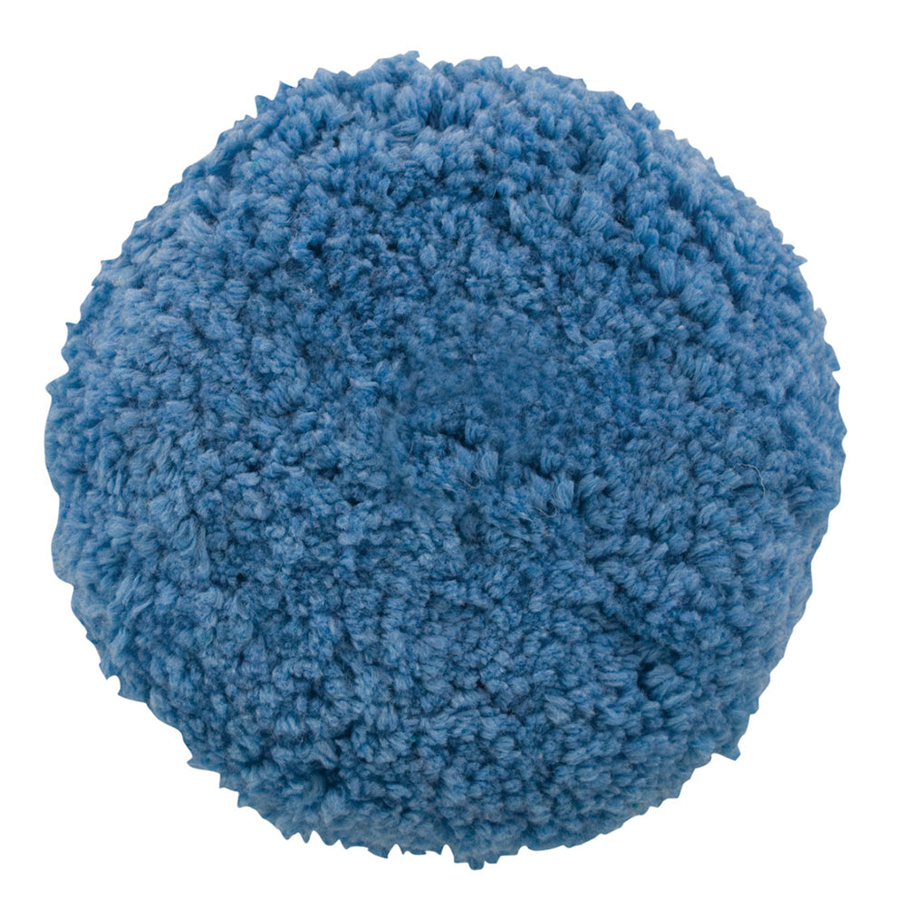 Presta Blue Blended Wool Medium Cutting Pad - 9" Screw-On Pad - Deckhand Marine Supply