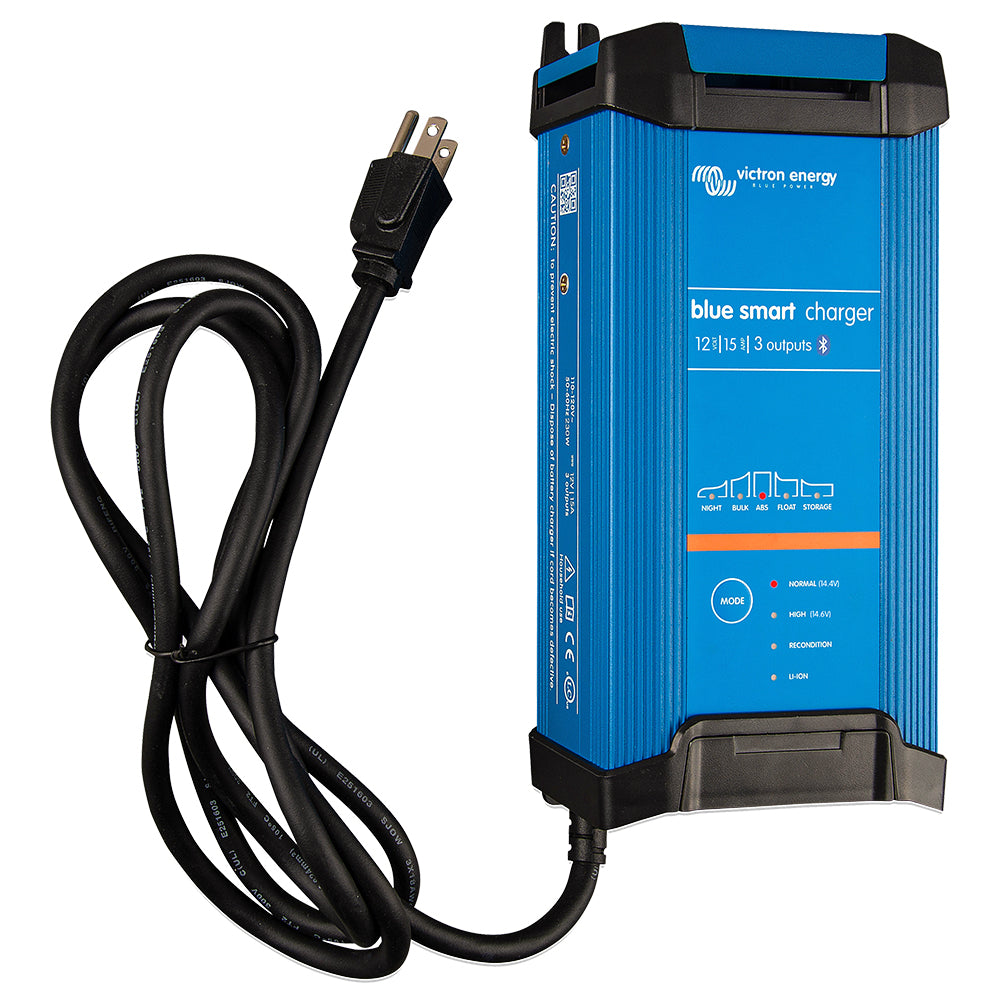 Victron Blue Smart IP22 12VDC 15A 3 Bank 120V Charger - Dry Mount - Deckhand Marine Supply