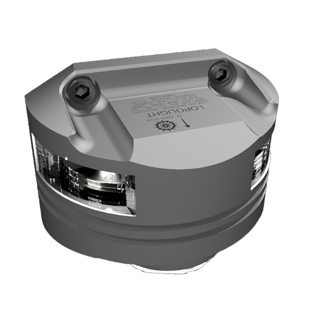 Lopolight Series 301-011 - Masthead Light w/Deck Light - 5NM - Vertical Mount - White - Silver Housing - Deckhand Marine Supply