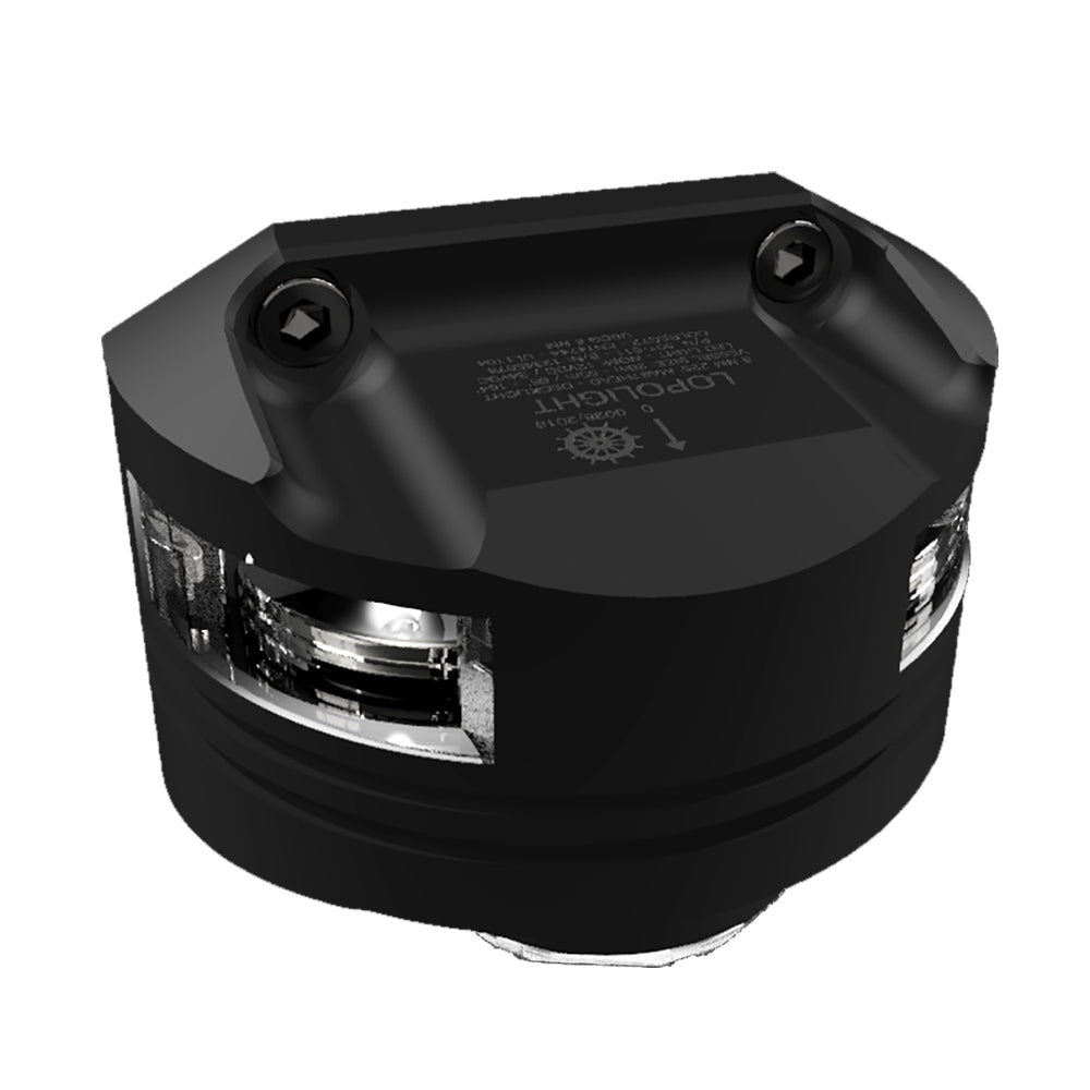 Lopolight Series 301-011 - Masthead Light w/Deck Light - 5NM - Vertical Mount - White - Black Housing - Deckhand Marine Supply