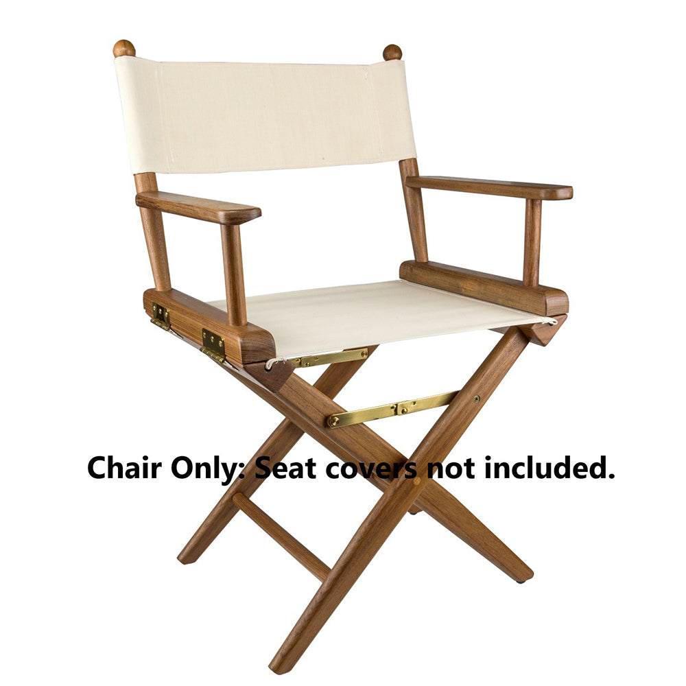 Whitecap Directors Chair w/o Seat Covers - Teak - Deckhand Marine Supply