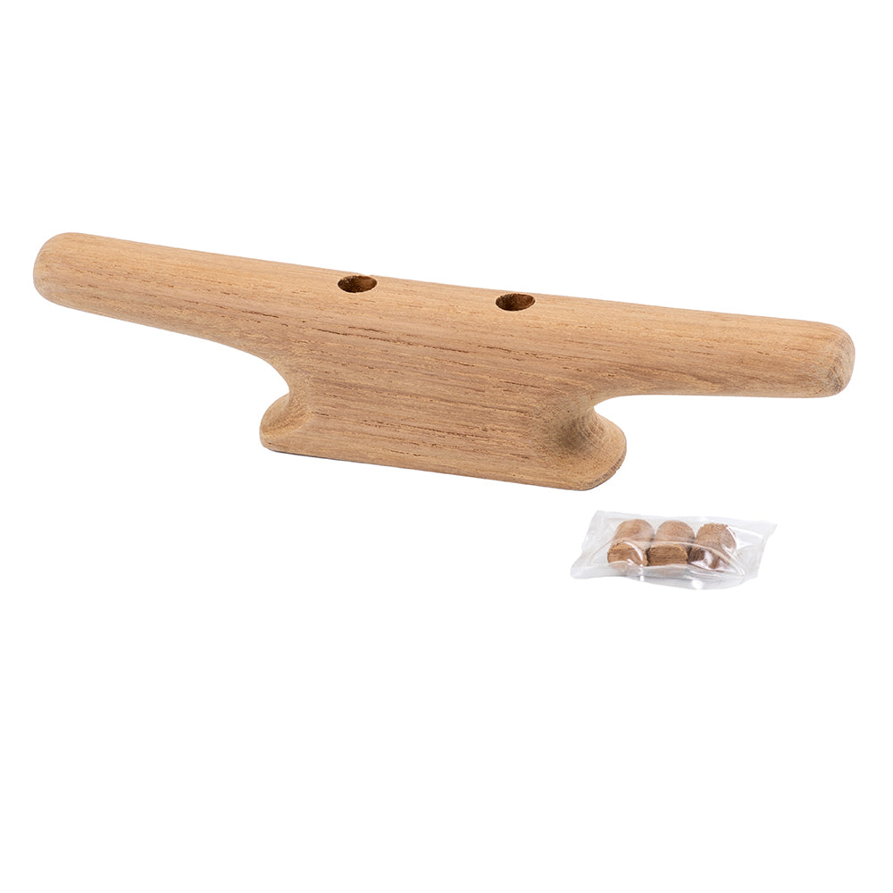 Whitecap 8" Cleat - Teak - Deckhand Marine Supply