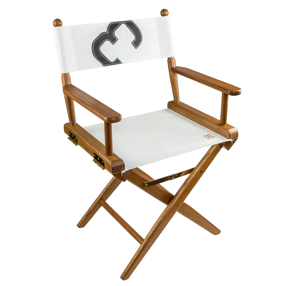 Whitecap Directors Chair w/Sail Cloth Seating - Teak - Deckhand Marine Supply