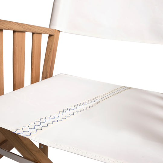 Whitecap Directors Chair II w/Sail Cloth Seating - Teak - Deckhand Marine Supply