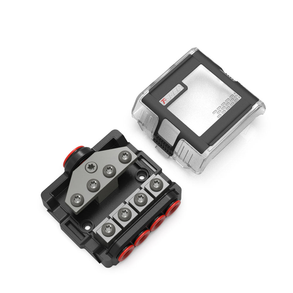 T-Spec VFDB4 MANL 4 Position Distribution Block w/Cover - Deckhand Marine Supply