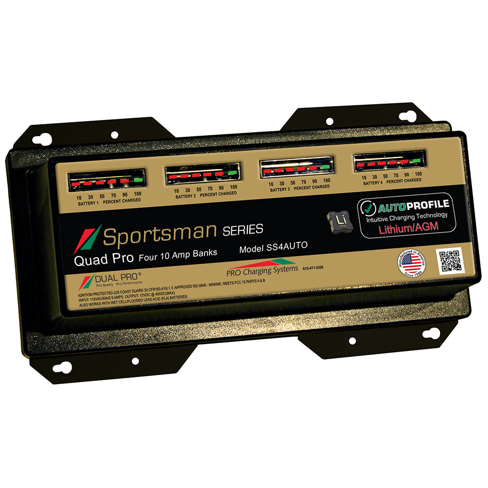 Dual Pro SS4 Auto 40A - 4-Bank Lithium/AGM Battery Charger - Deckhand Marine Supply