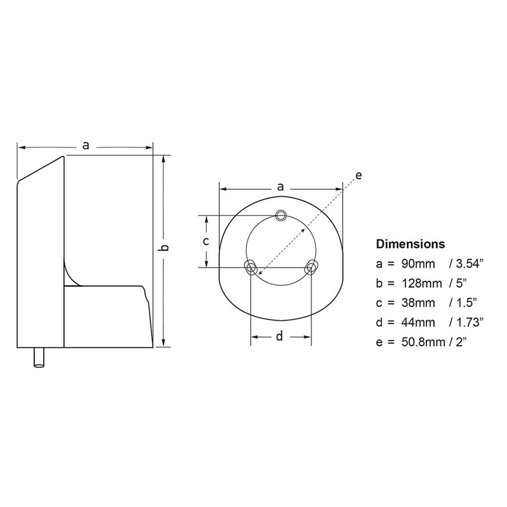 Hella Marine NaviLED PRO Deck Mount Adapter - White - Deckhand Marine Supply