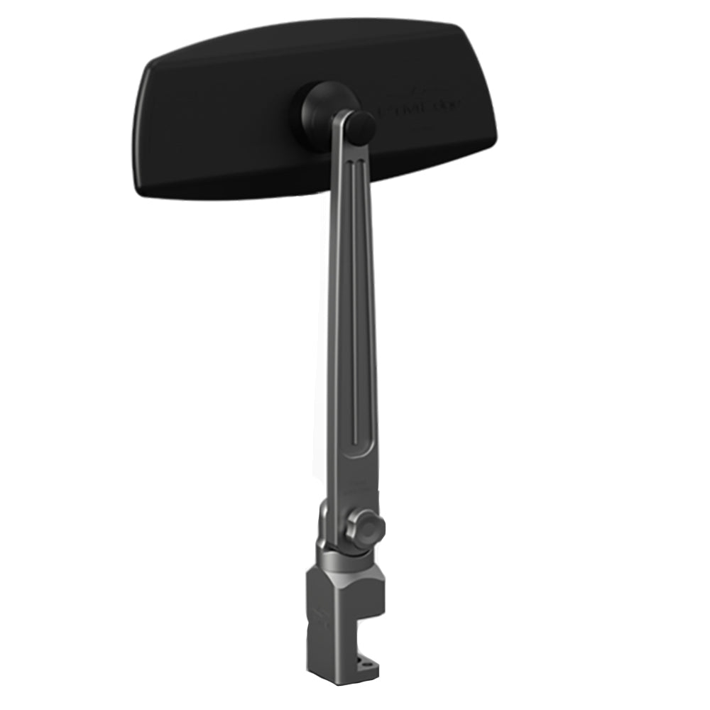 PTM Edge Pontoon Mirror/Bracket Kit w/VR-100 Pro  PCX-200 (Titanium Grey) - Deckhand Marine Supply