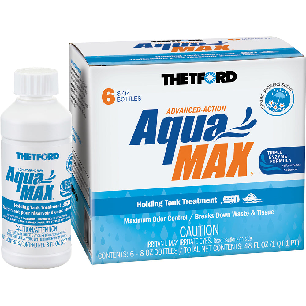 Thetford AquaMax Holding Tank Treatment - 6-Pack - 8oz Liquid - Spring Shower Scent - Deckhand Marine Supply