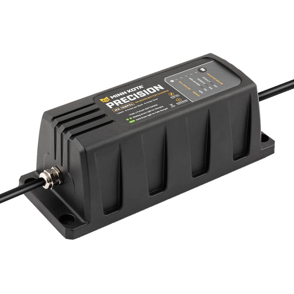 Minn Kota On-Board Precision Charger MK-106 PCL 1 Bank x 6 AMP LI Optimized Charger - Deckhand Marine Supply