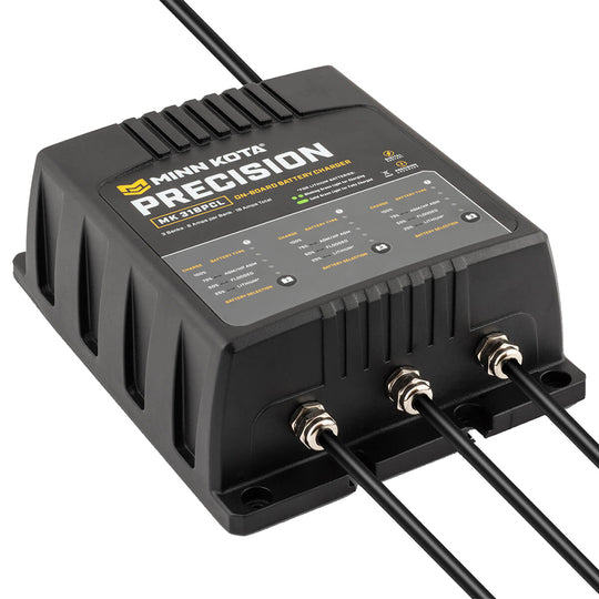 Minn Kota On-Board Precision Charger MK-318 PCL 3 Bank x 6 AMP LI Optimized Charger - Deckhand Marine Supply
