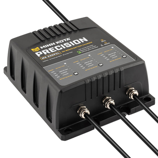 Minn Kota On-Board Precision Charger MK-330 PCL 3 Bank x 10 AMP LI Optimized Charger - Deckhand Marine Supply