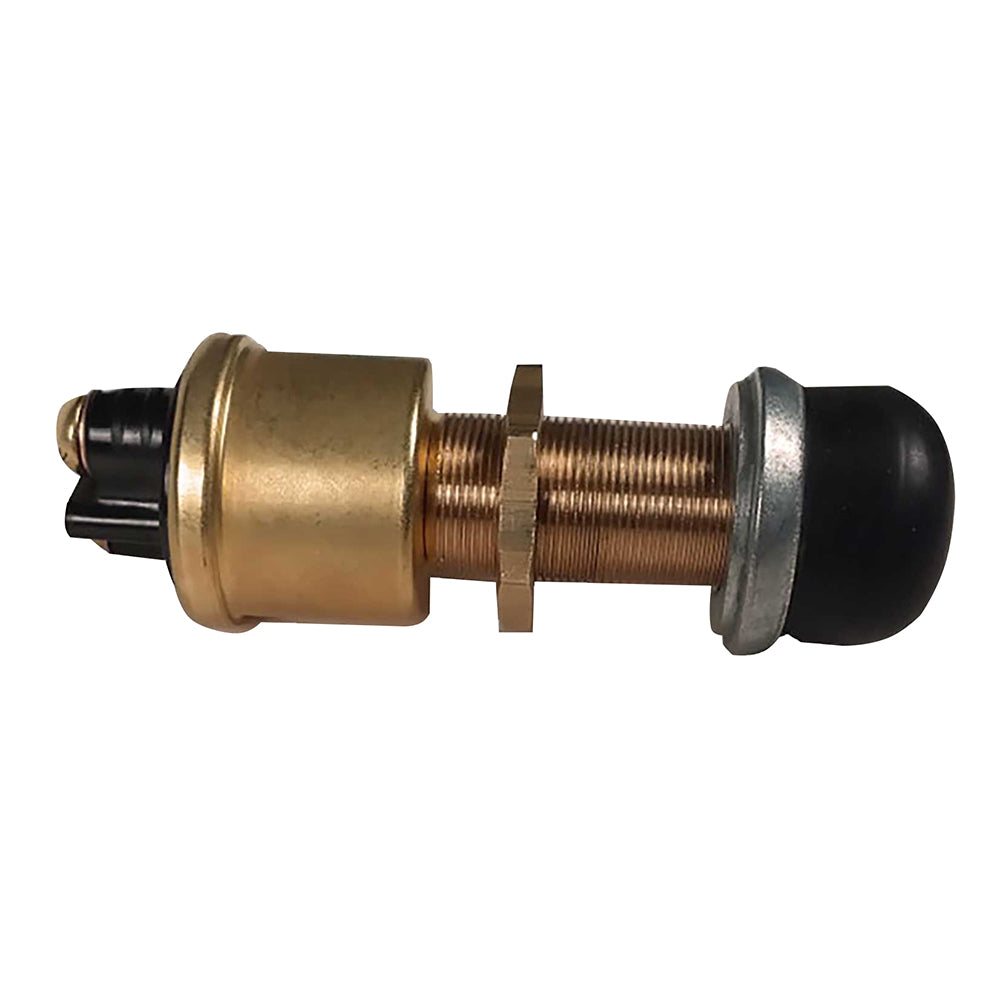 Raritan Heavy-Duty Push Button Switch - Brass - Deckhand Marine Supply